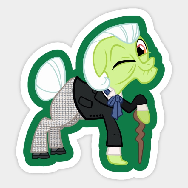 Granny Smith as the 1st Doctor Sticker by CloudyGlow